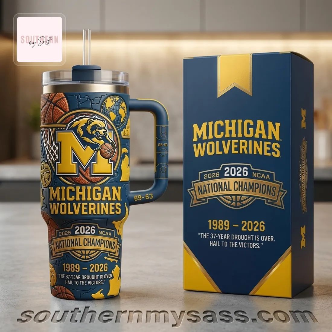 Michigan Wolverines 2026 National Champions Commemorative Insulated Tumbler