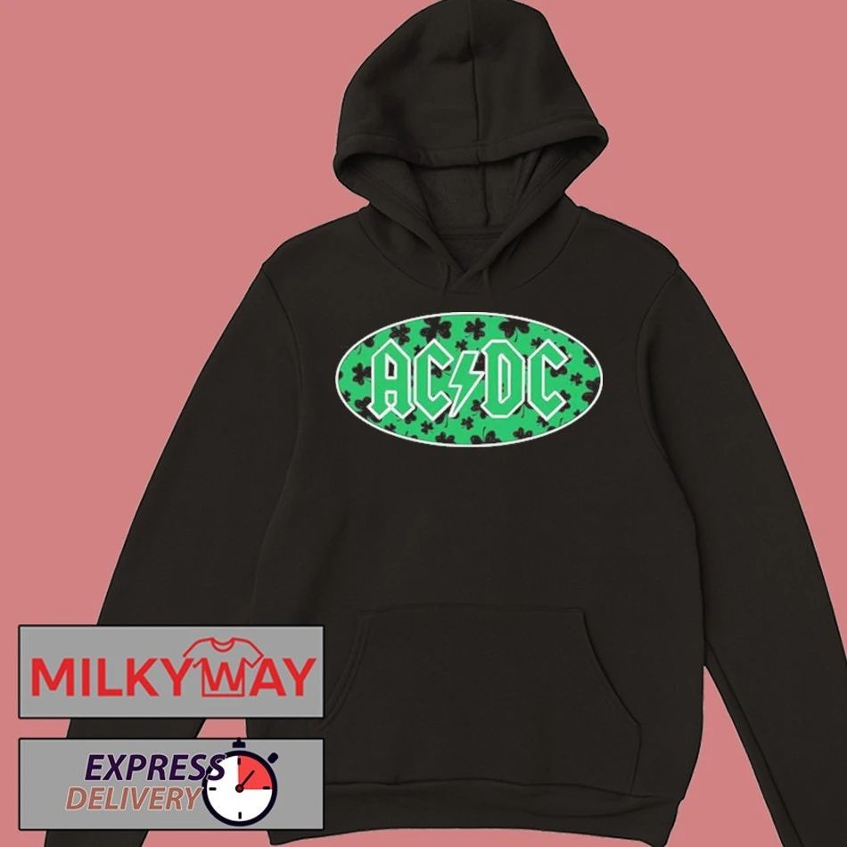 ACDC Shamrock Green Logo with Black shirt