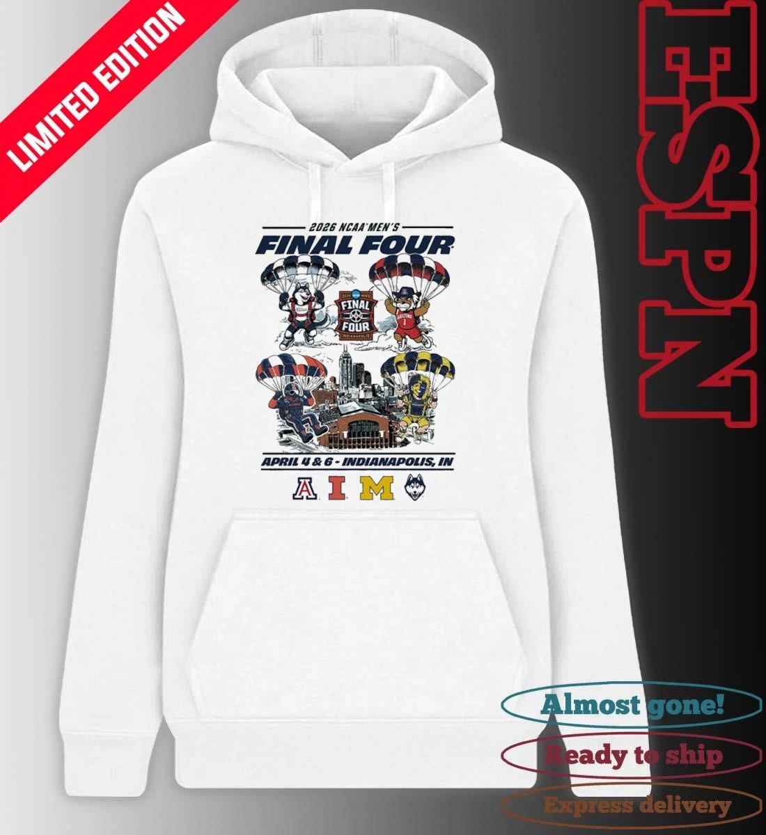 Mascot Parachute 2026 Men’s Basketball Final Four Shirt