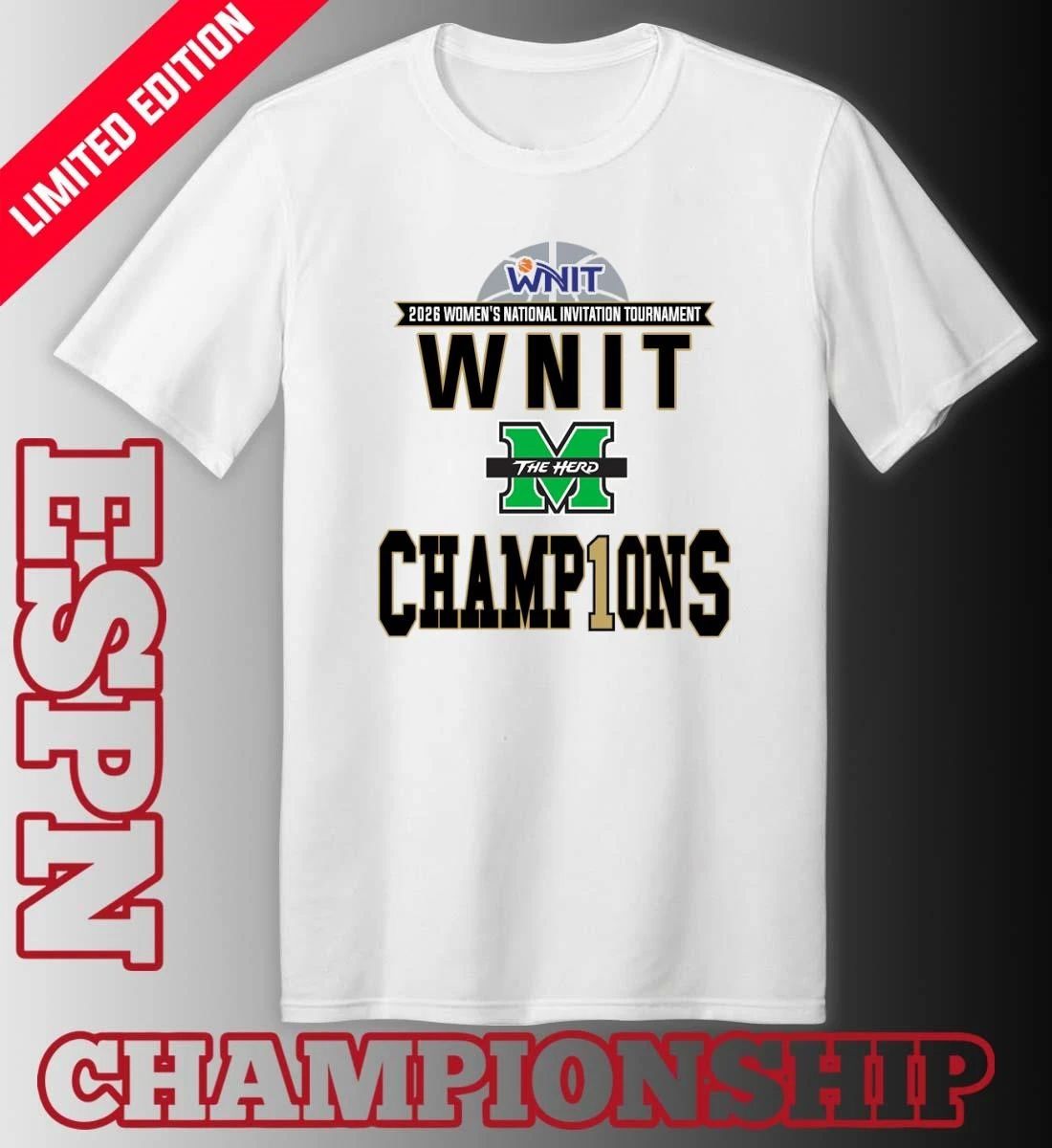 Marshall University Thundering Herd 2026 Women’s NIT Champions Locker Room T-Shirt