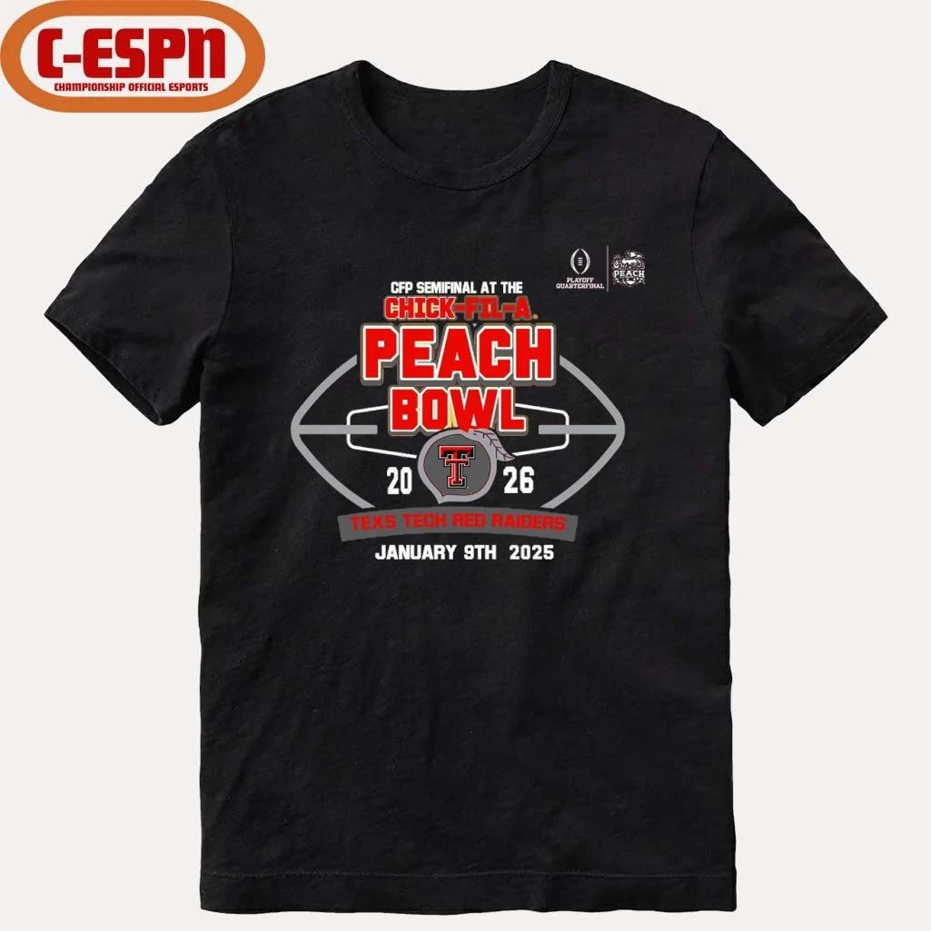 Texas Tech Red Raiders Chick-Fil-A Peach Bowl 2026 Shirt