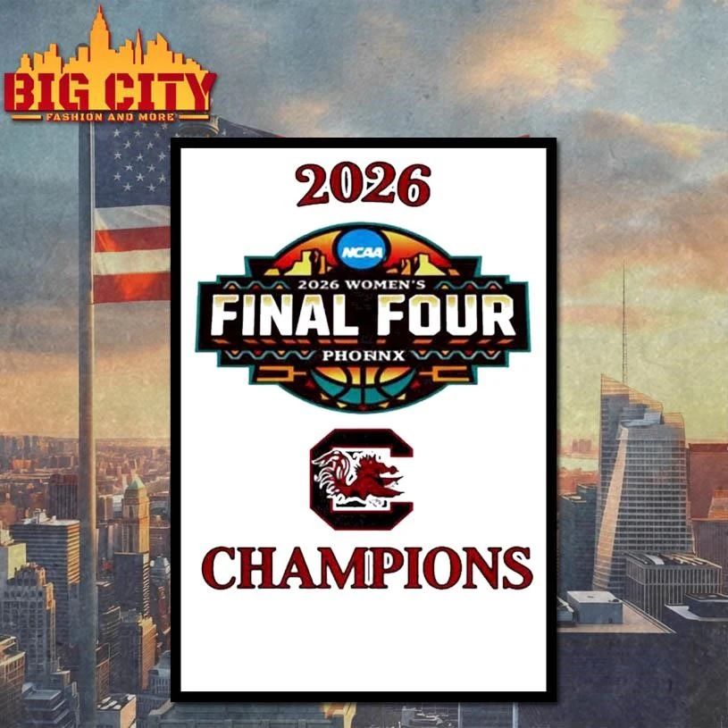 South Carolina Gamecocks ’26 NCAA Women’s Basketball Final Four Phoenix AZ Champions Shirt