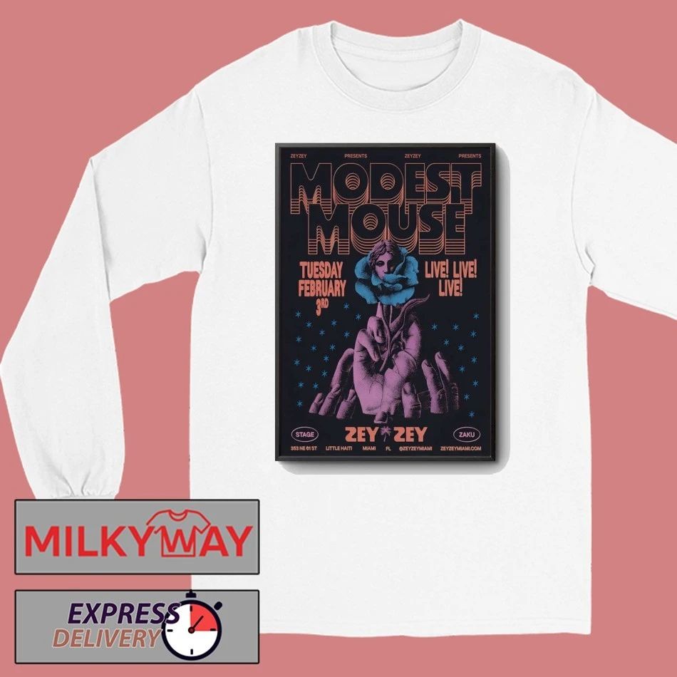 Modest Mouse February 3 2026 Miami FL Poster shirt