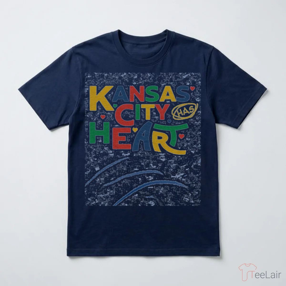 Kansas City Has Heart 2026 Vintage Blue T-Shirt