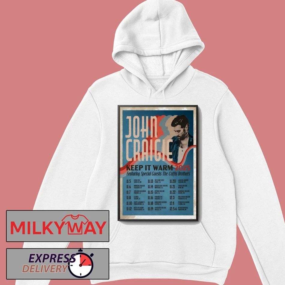 Poster John Craigie 2025 Keep It Warm Tour shirt