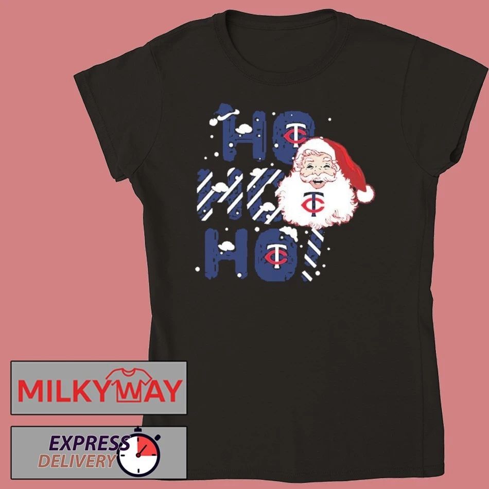 2025 Minnesota Twins Christmas Santa Ho Ho Ho Shirt