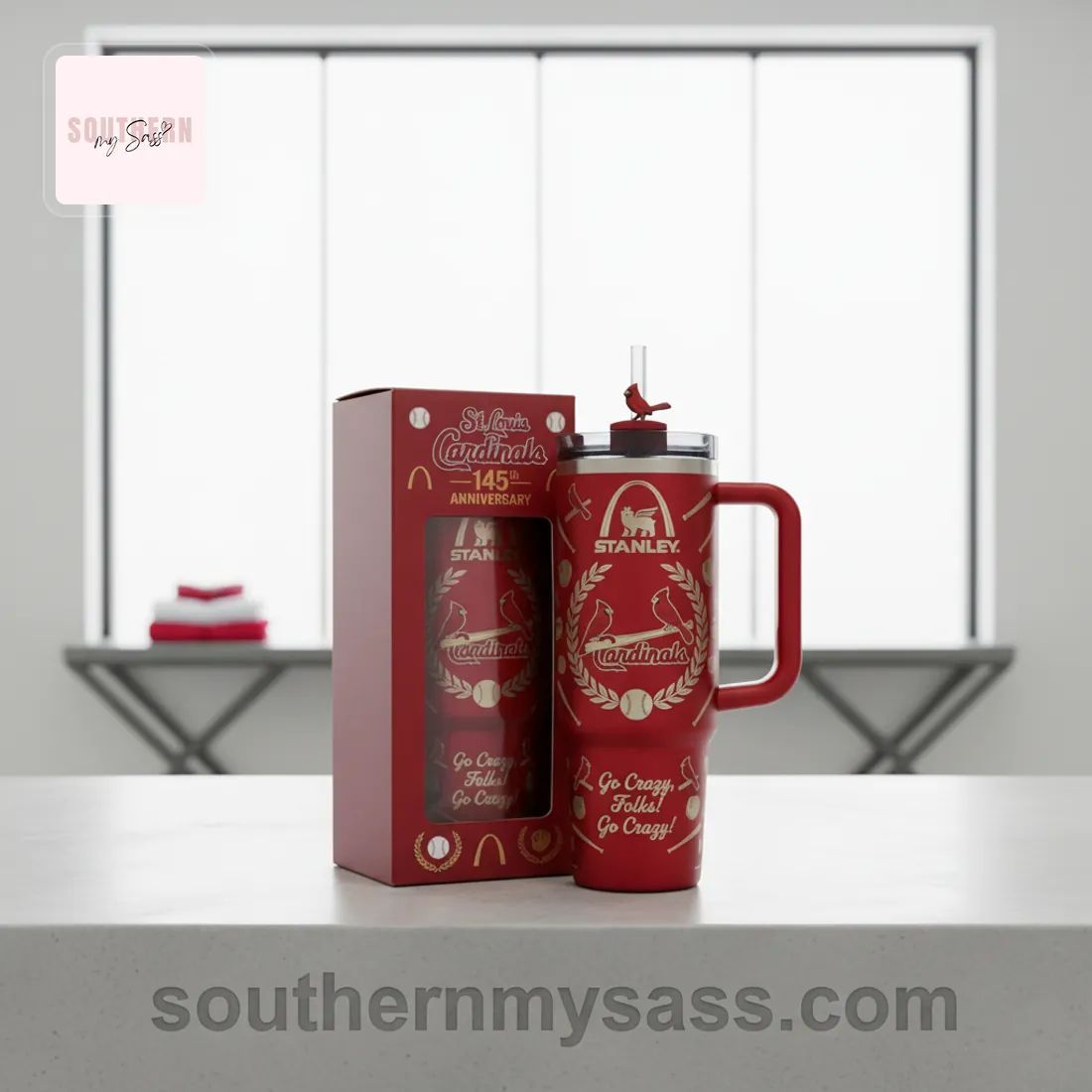 St. Louis Cardinals 145th Anniversary Stanley Handle Tumbler