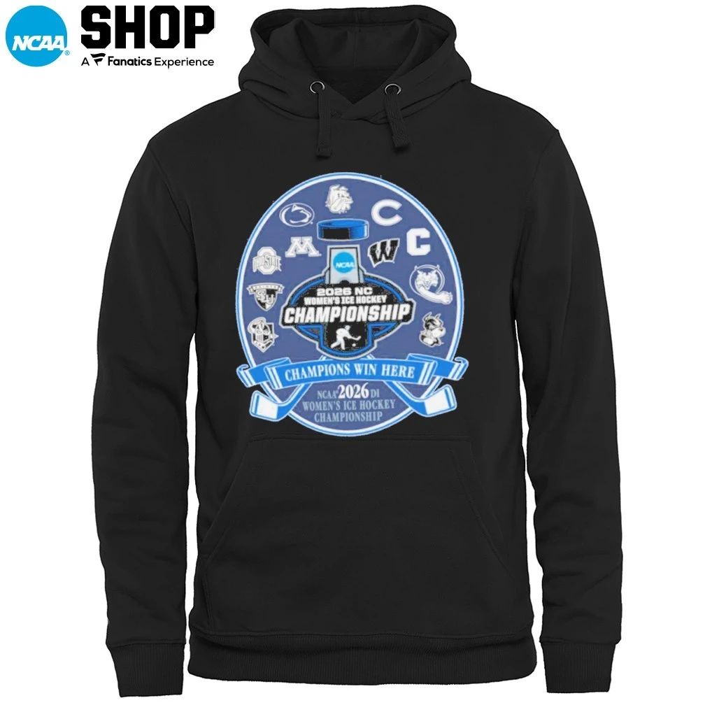 Champions Win Here 2026 NCAA DI Women’s Ice Hockey Championship T-Shirt