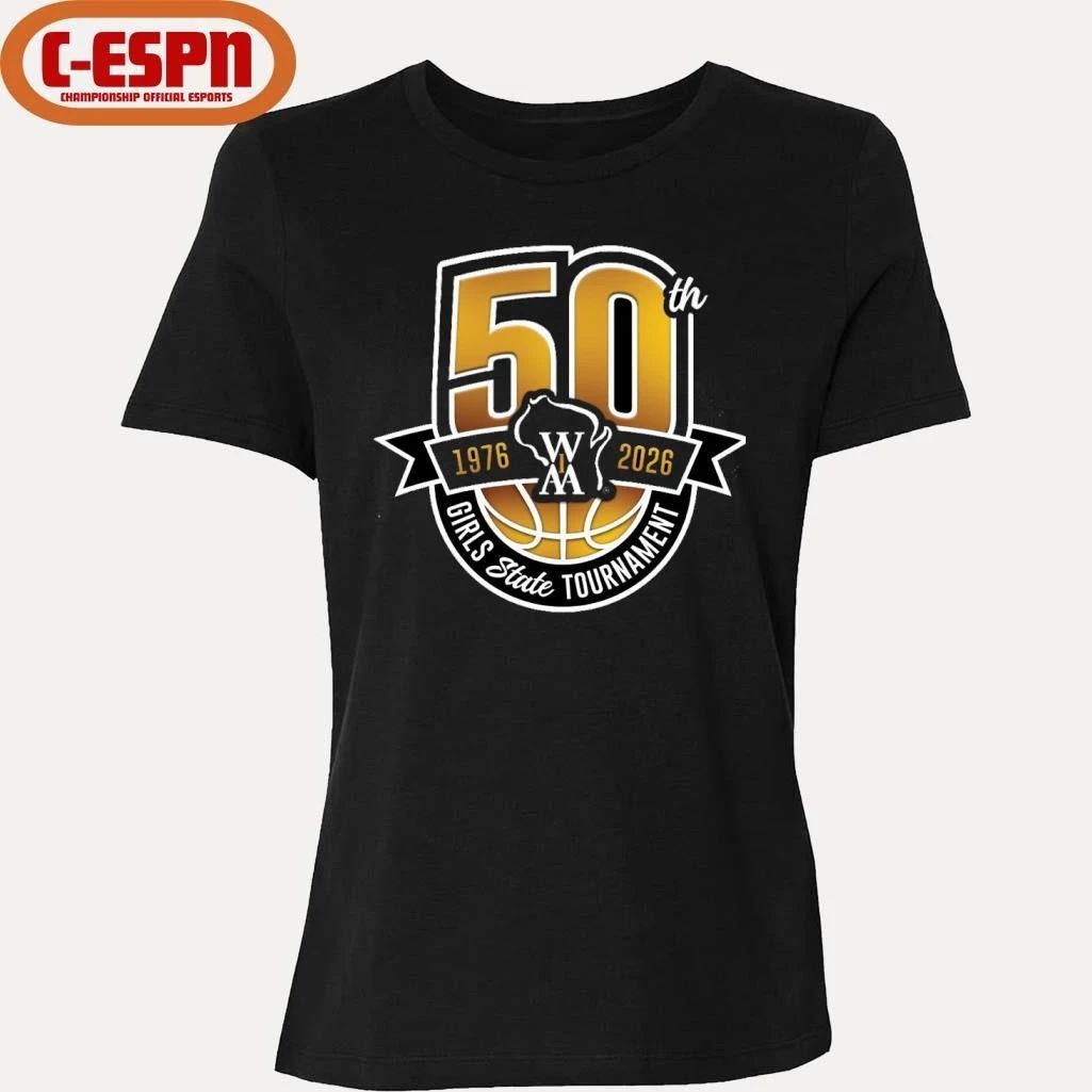 50th 1976-2026 WIAA Girls State Basketball Tournament Shirt