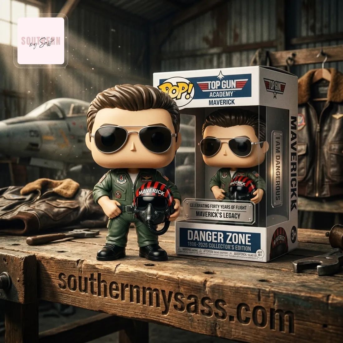 Gun Maverick 40th Anniversary 1986-2026 Pop Figure Doll