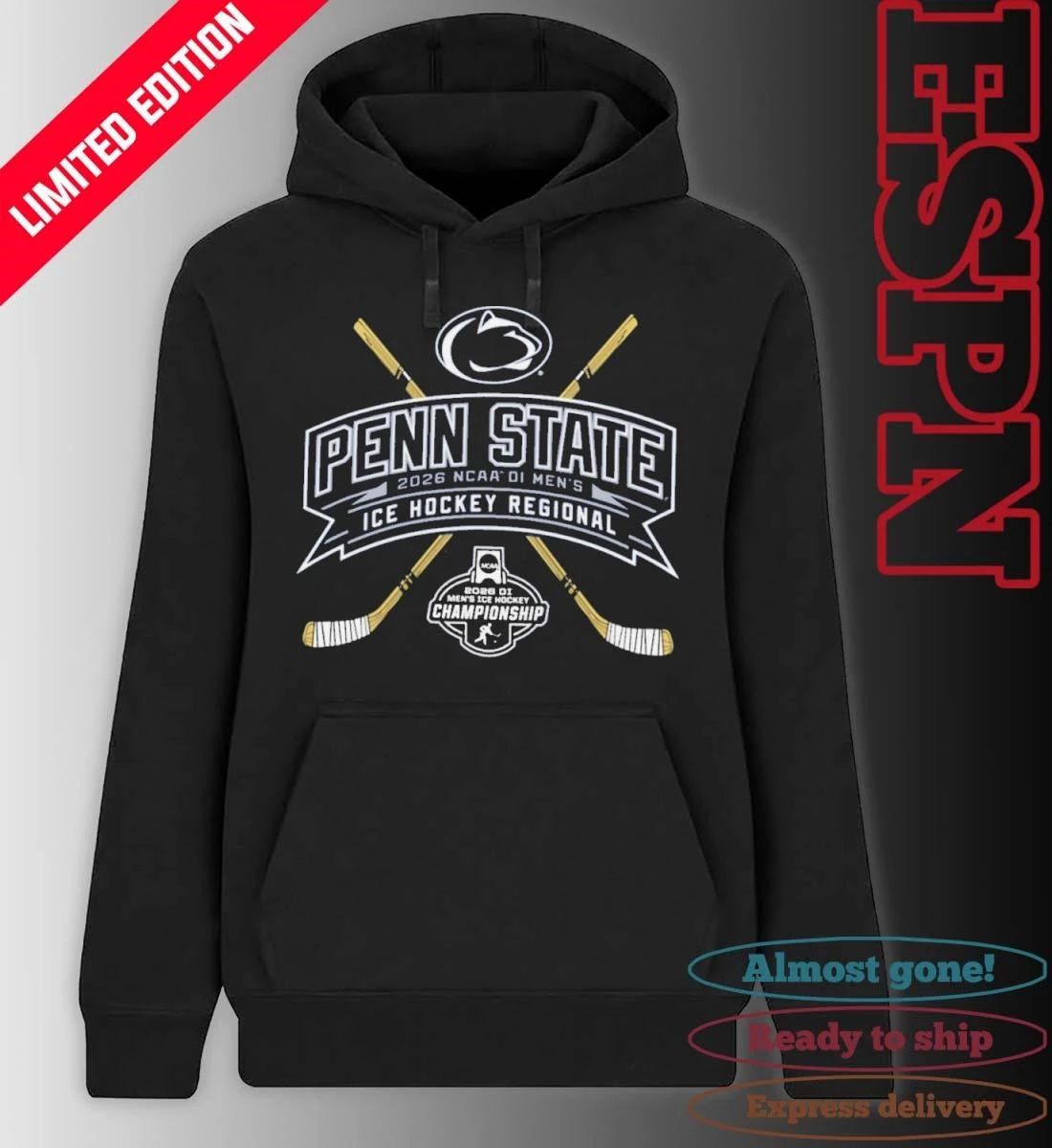 Penn State Nittany Lions 2026 NCAA DI Men’s Ice Hockey Regionals T-Shirt