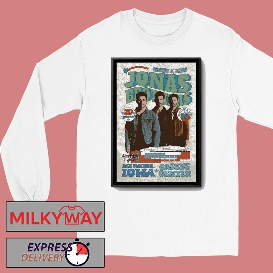 Jonas Brothers Fall Tour 2025 Des Moines, IA, USA Poster shirt