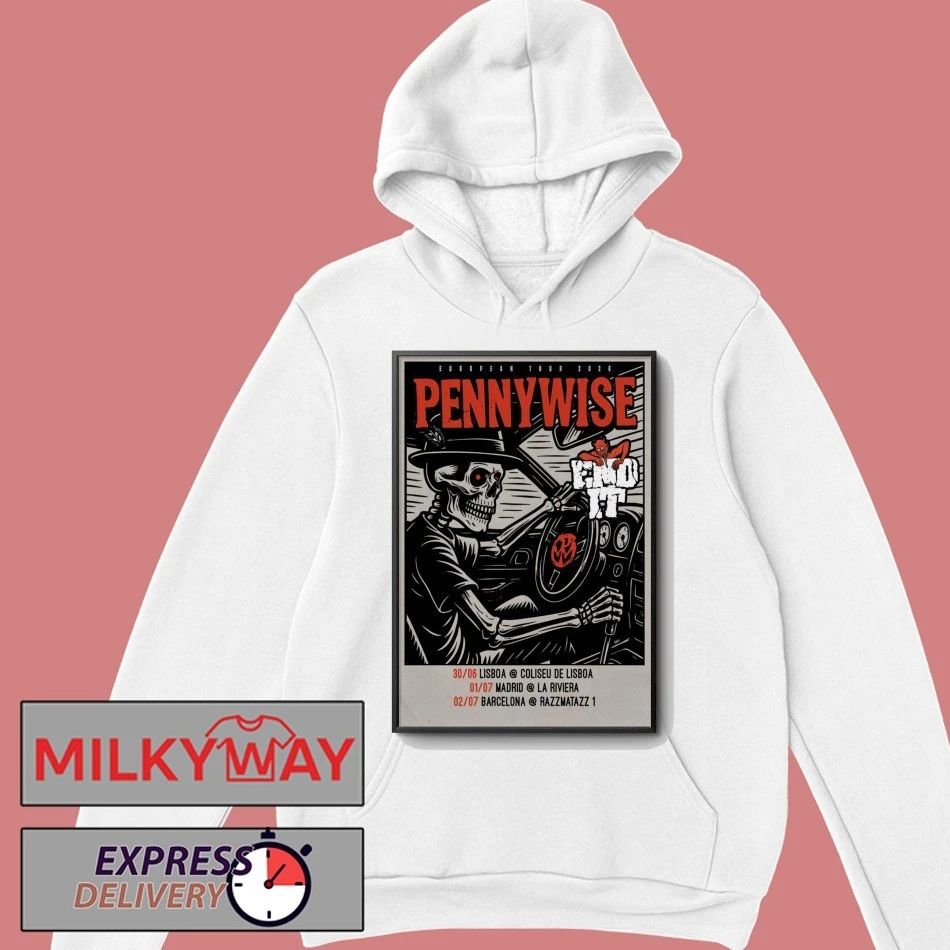 Pennywise Poster European Tour 2026 shirt