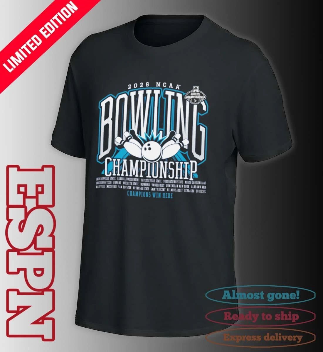 2026 NCAA Women’s Bowling Regionals Championship Shirt