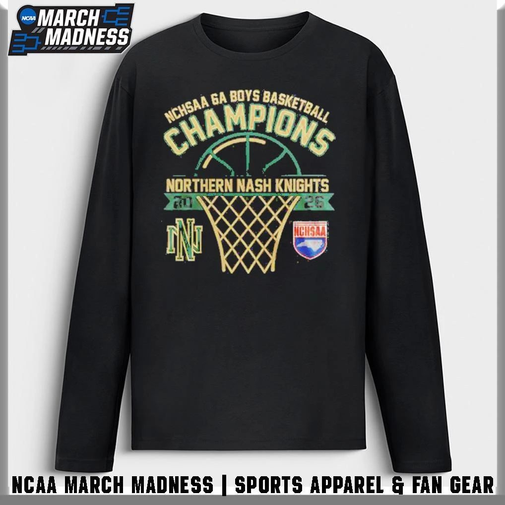 Northern Nash Knights 2026 NCHSAA 6A Boys Basketball Champions T-Shirt