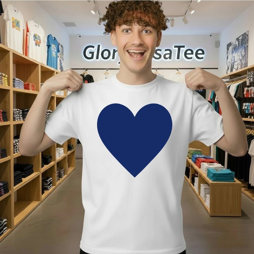 RJ Decker Catherine Delacroix Blue Heart T-Shirt