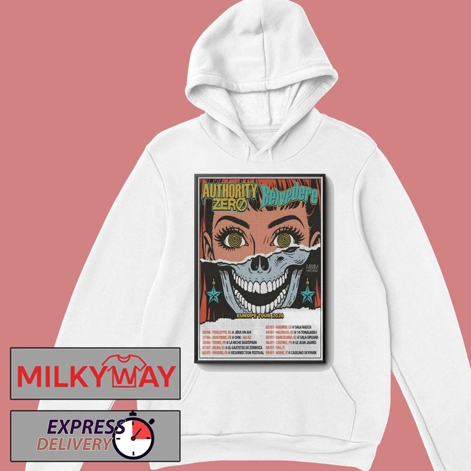 Authority Zero And Belvedere Europe 2026 Shows Poster shirt