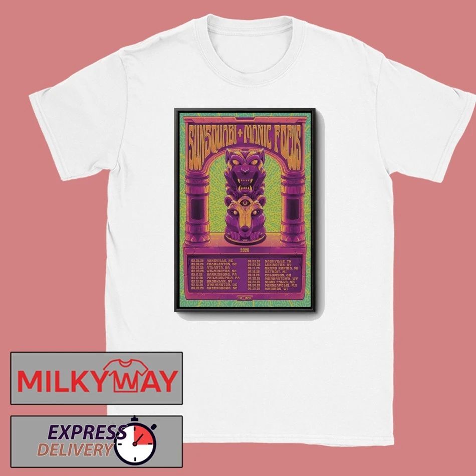 Sunsquabi And Manic Focus Spring Tour 26 Poster shirt
