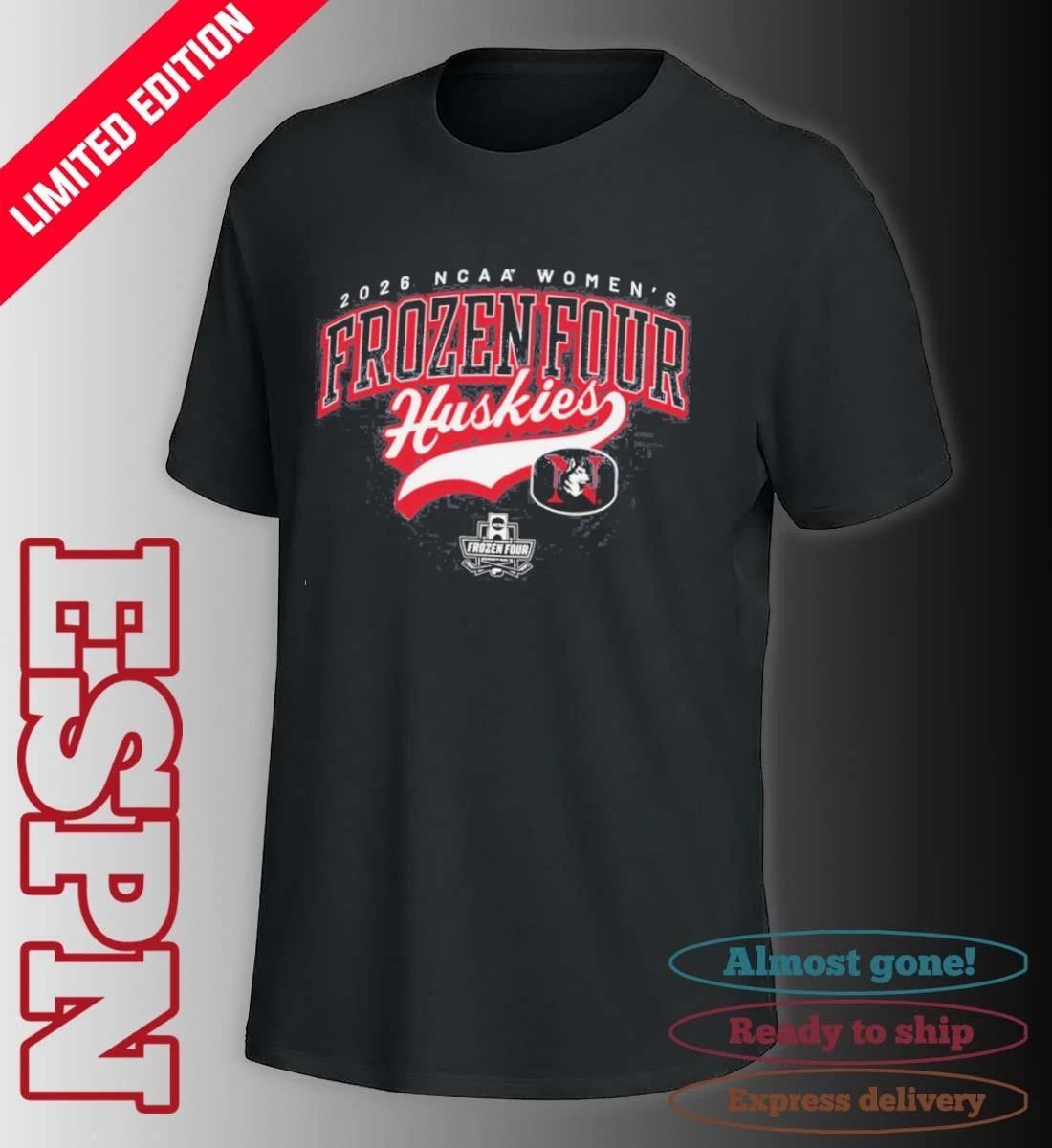 Northeastern Huskies 2026 NCAA Women’s Ice Hockey Frozen Four Shirt