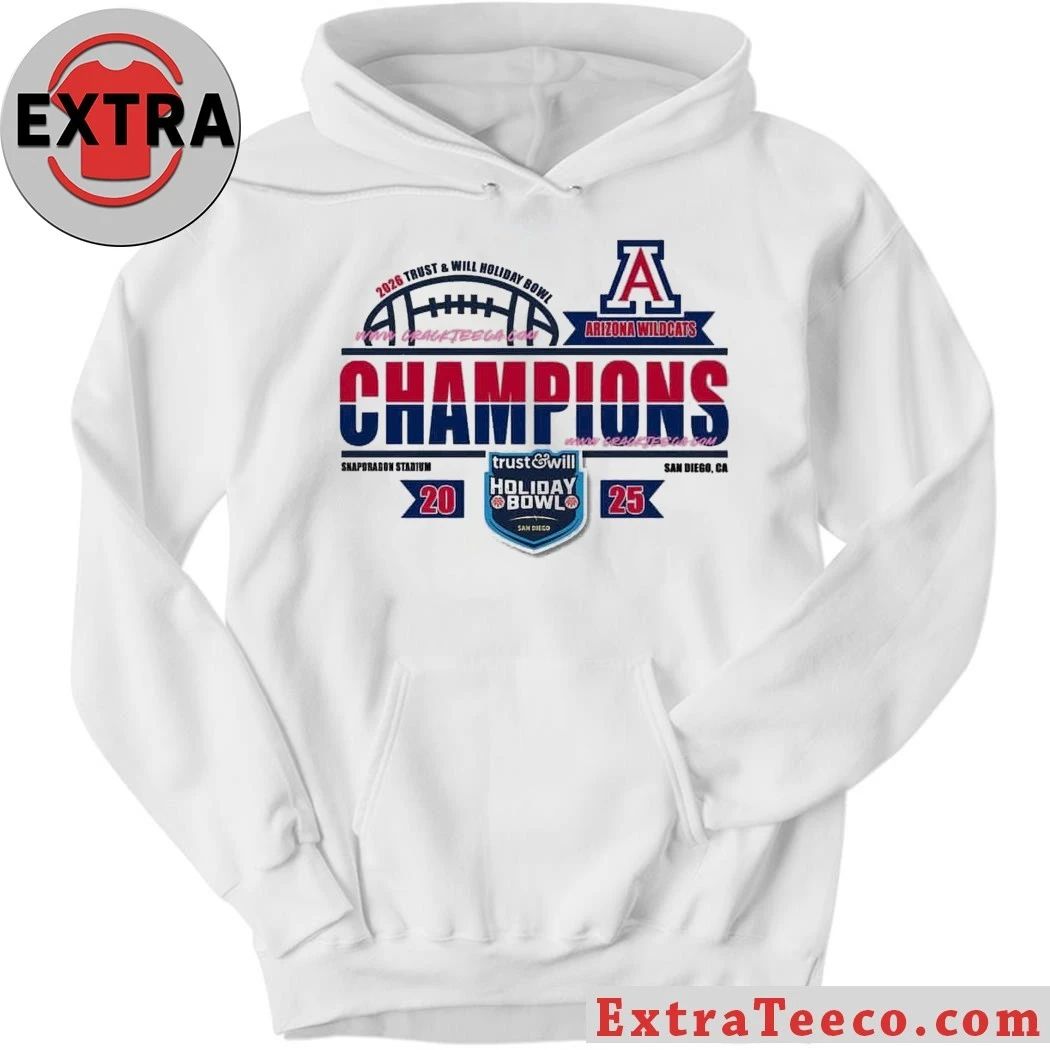 Celebrating the Arizona Wildcats’ victory at the 2026 Trust & Will Holiday Bowl at Snapdragon Stadium, San Diego, CA Shirt