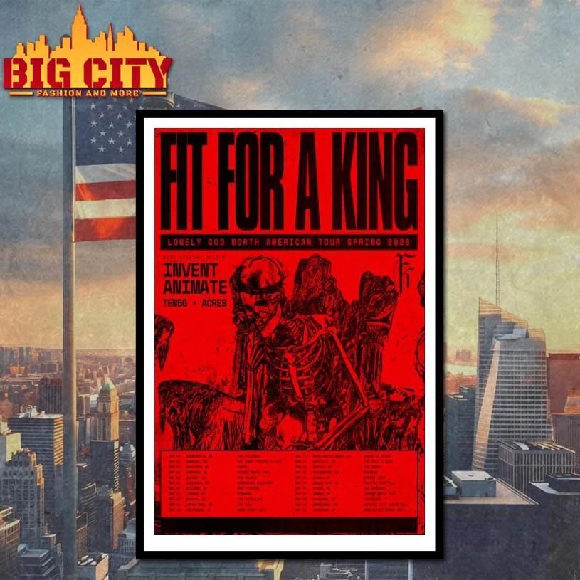 Fit For A King North American 2026 Spring Tour Poster Shirt