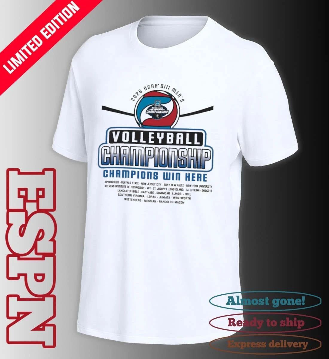 2026 NCAA DIII Men’s Volleyball Championship Champions Win Here T-Shirt