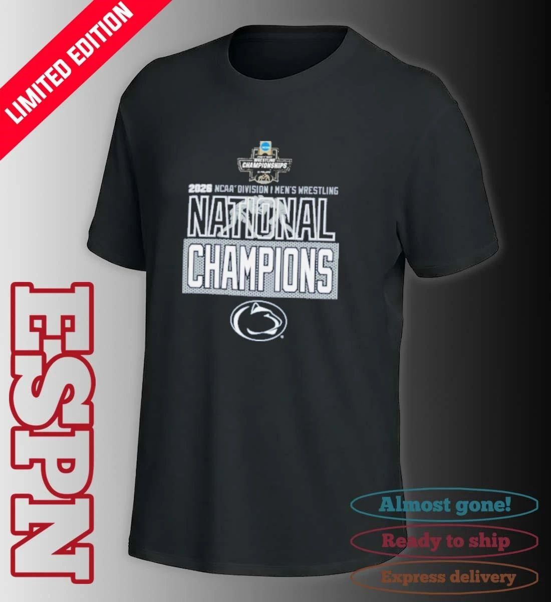 Penn State Nittany Lions 2026 NCAA DI Men’s Wrestling National Champions T-Shirt
