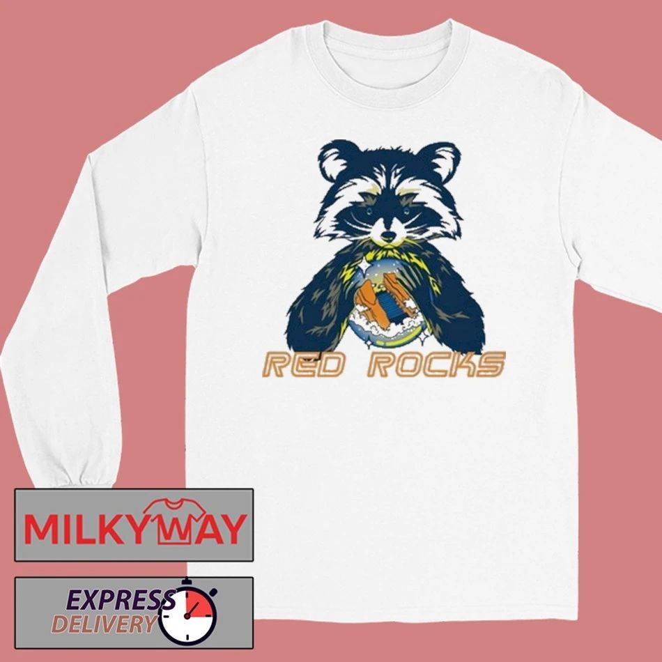 Red Rocks Crystal Ball Raccoon T-Shirt