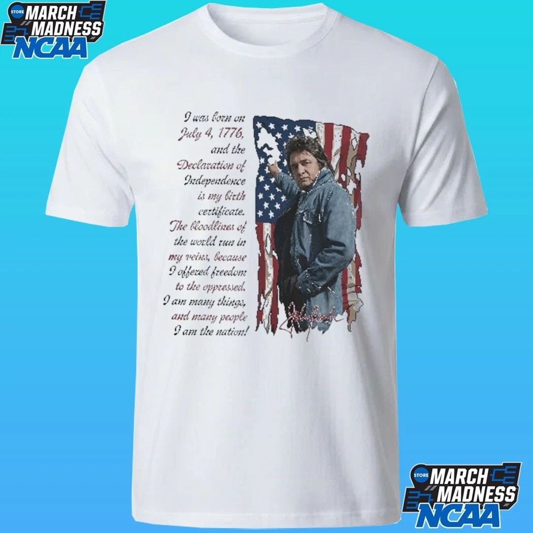I Am The Nation Since 1776 Johnny Cash Ragged Old Flag Shirt