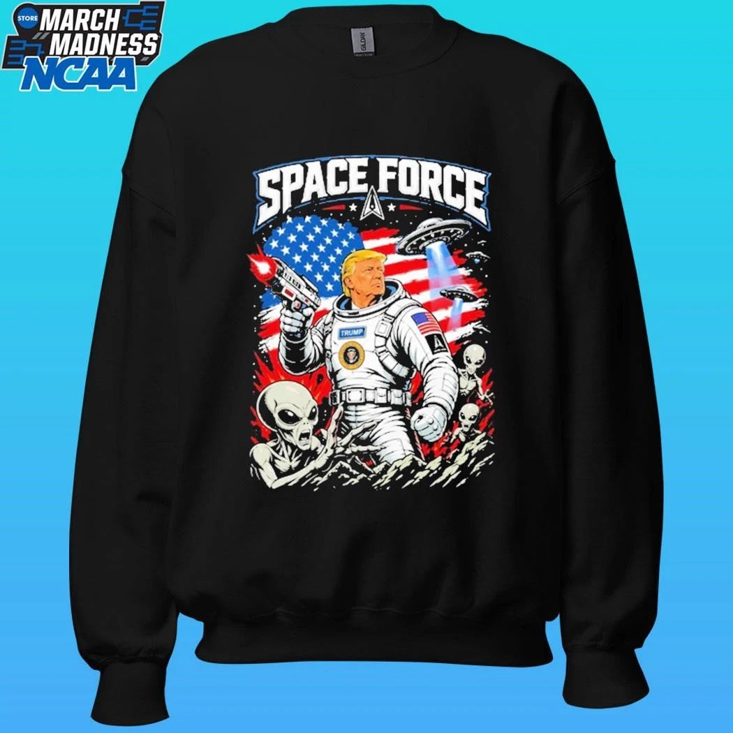 Trump Space Force Alien Ufo Graphic Shirt