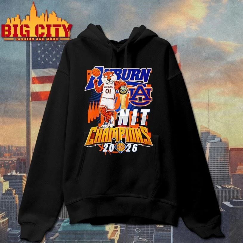 l Auburn Tigers 2026 NIT Champions Mascot Trophy Shirt