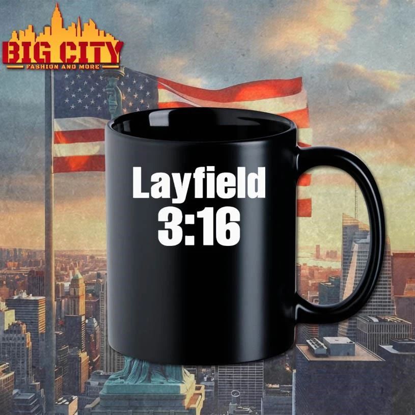 Layfield 3 16 Graphic Text Shirt