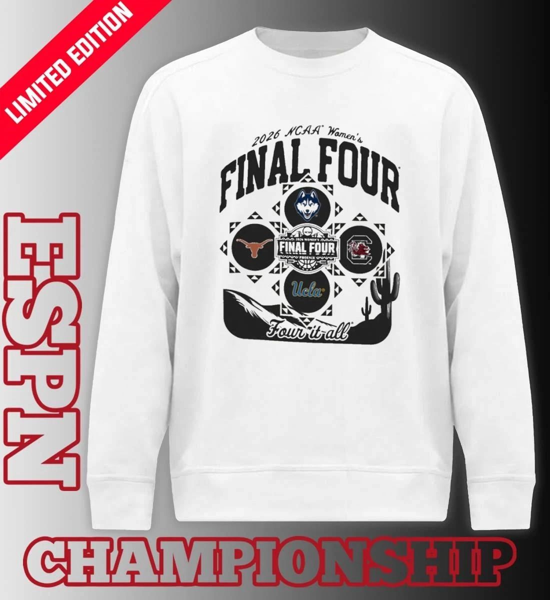2026 NCAA Women’s Final Four Semifinal 4 Teams Shirt