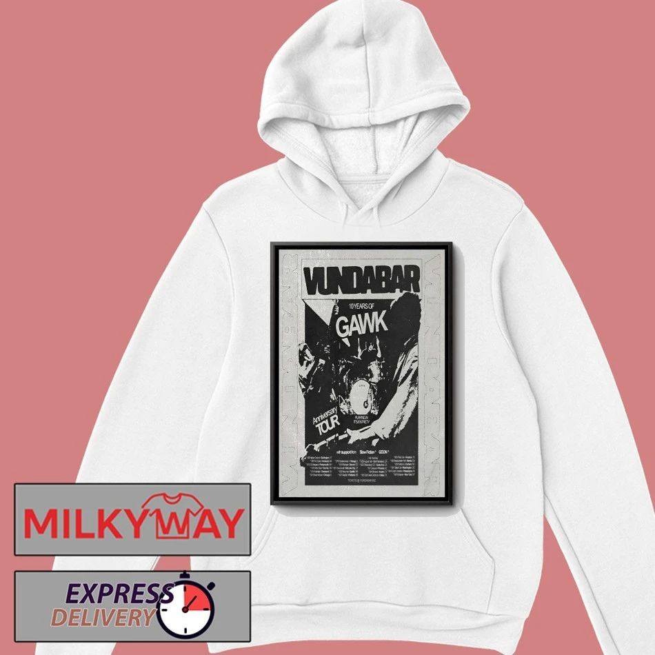 Vundabar 10 Years Of Gawk NA 2026 Tour Poster shirt