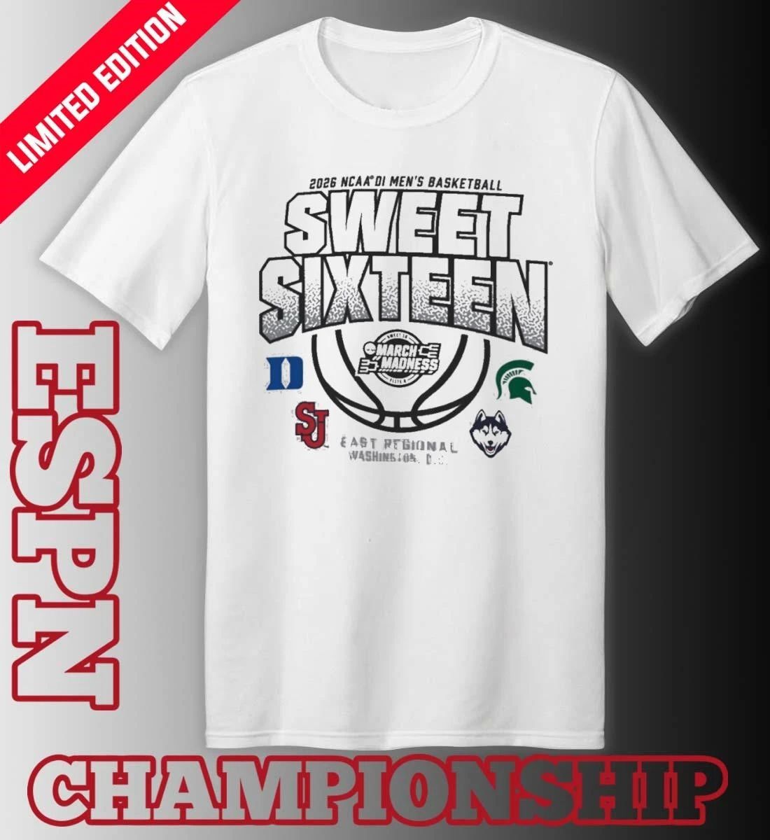 East Regional 2026 NCAA DI Men’s Basketball Sweet Sixteen T-Shirt