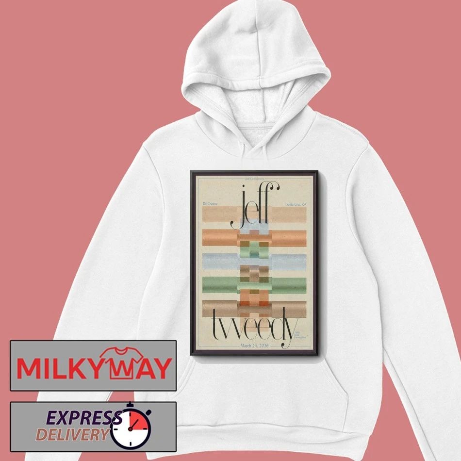Jeff Tweedy Poster Mar 24. 2026 Santa Cruz shirt