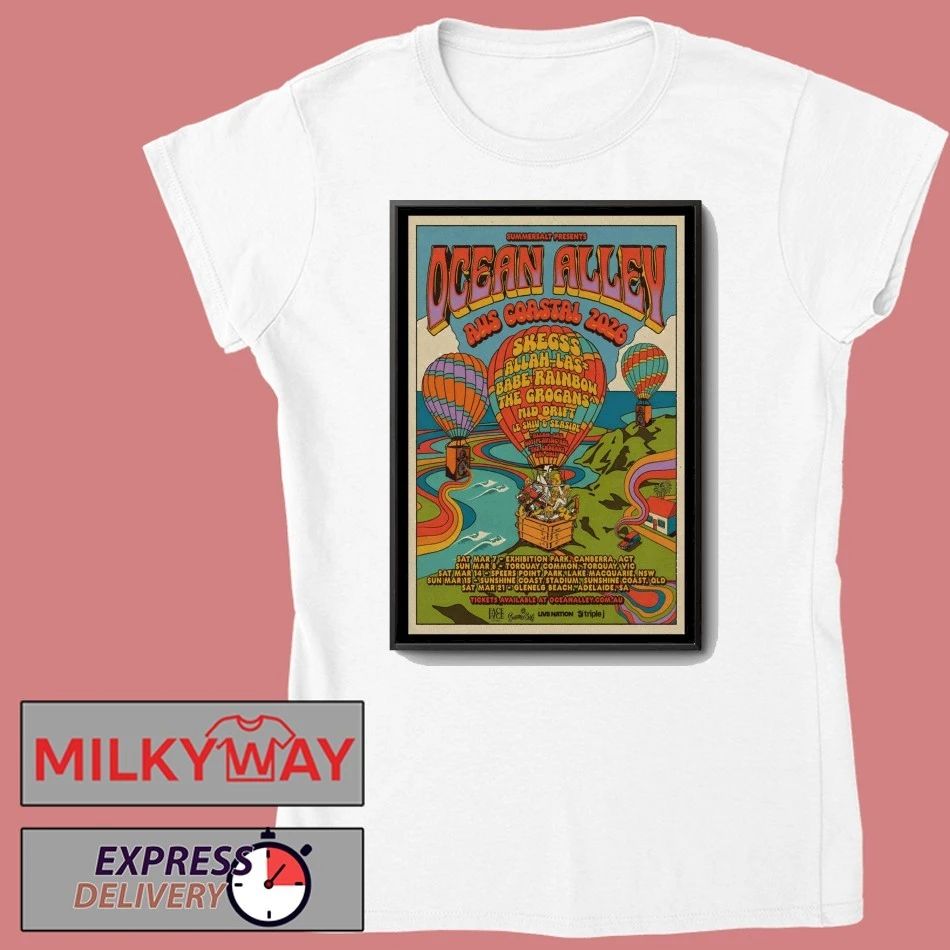 OCEAN ALLEY Australian Tour 2026 Poster shirt