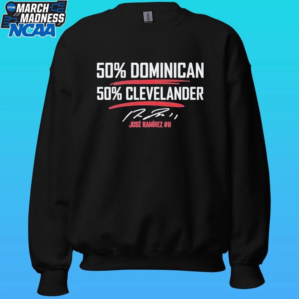 Jose Ramirez 50 Percent Dominican 50 Percent Clevelander Shirt