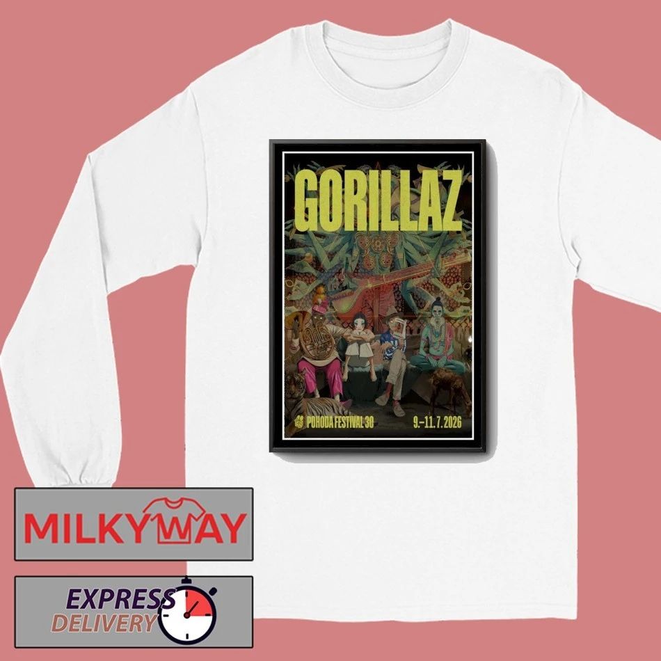 Gorillaz July 9-11 2026 Pohoda Festival 30 Poster shirt