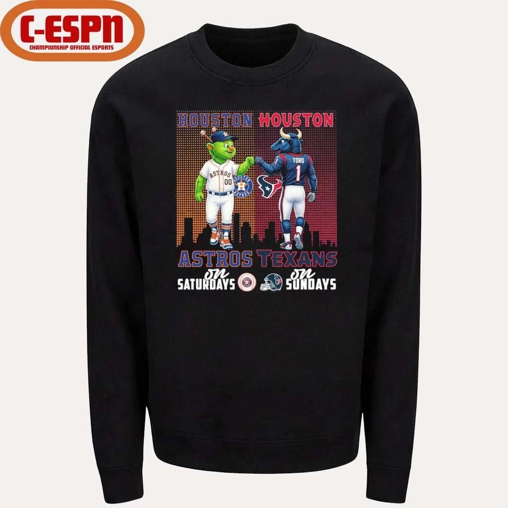 Mascot Houston Astros On Saturdays And Houston Texas On Sundays Shirt