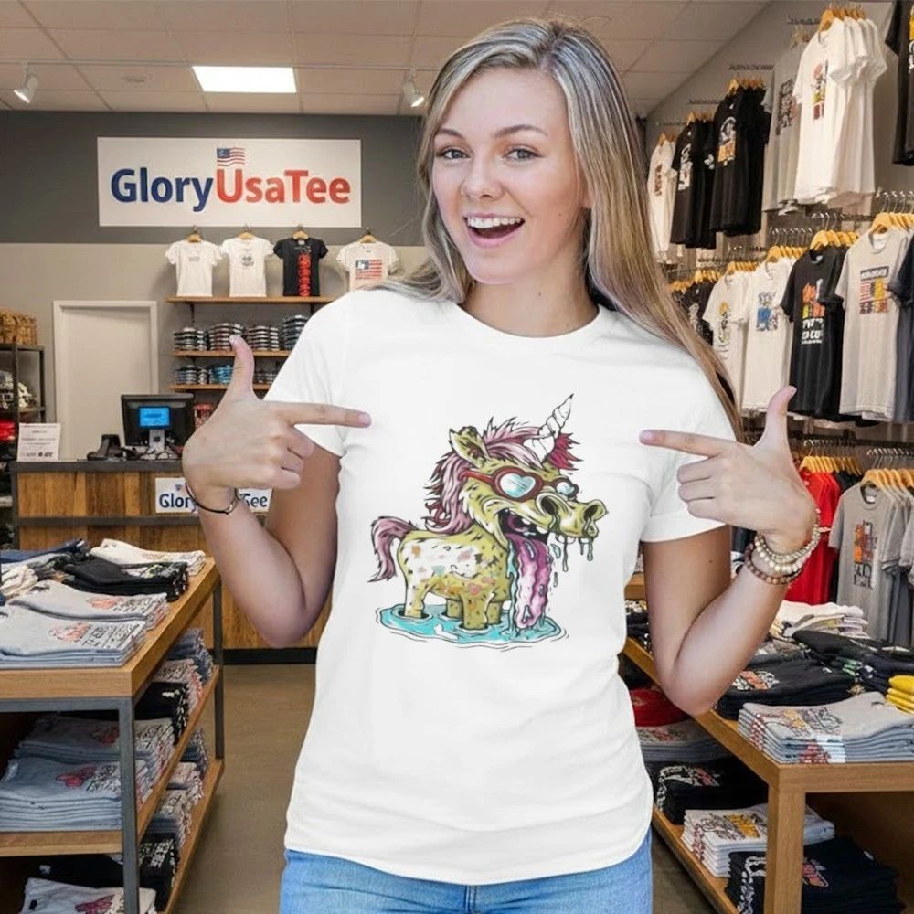 Hills Draws Unicorn White Shirt