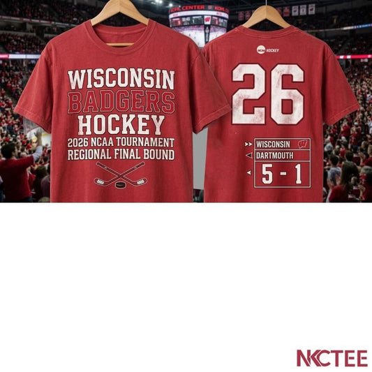 NKCtees 2026 NCAA Wisconsin Badgers Hockey Defeat Dartmouth, 5-1 To Advance To Regional Final shirt
