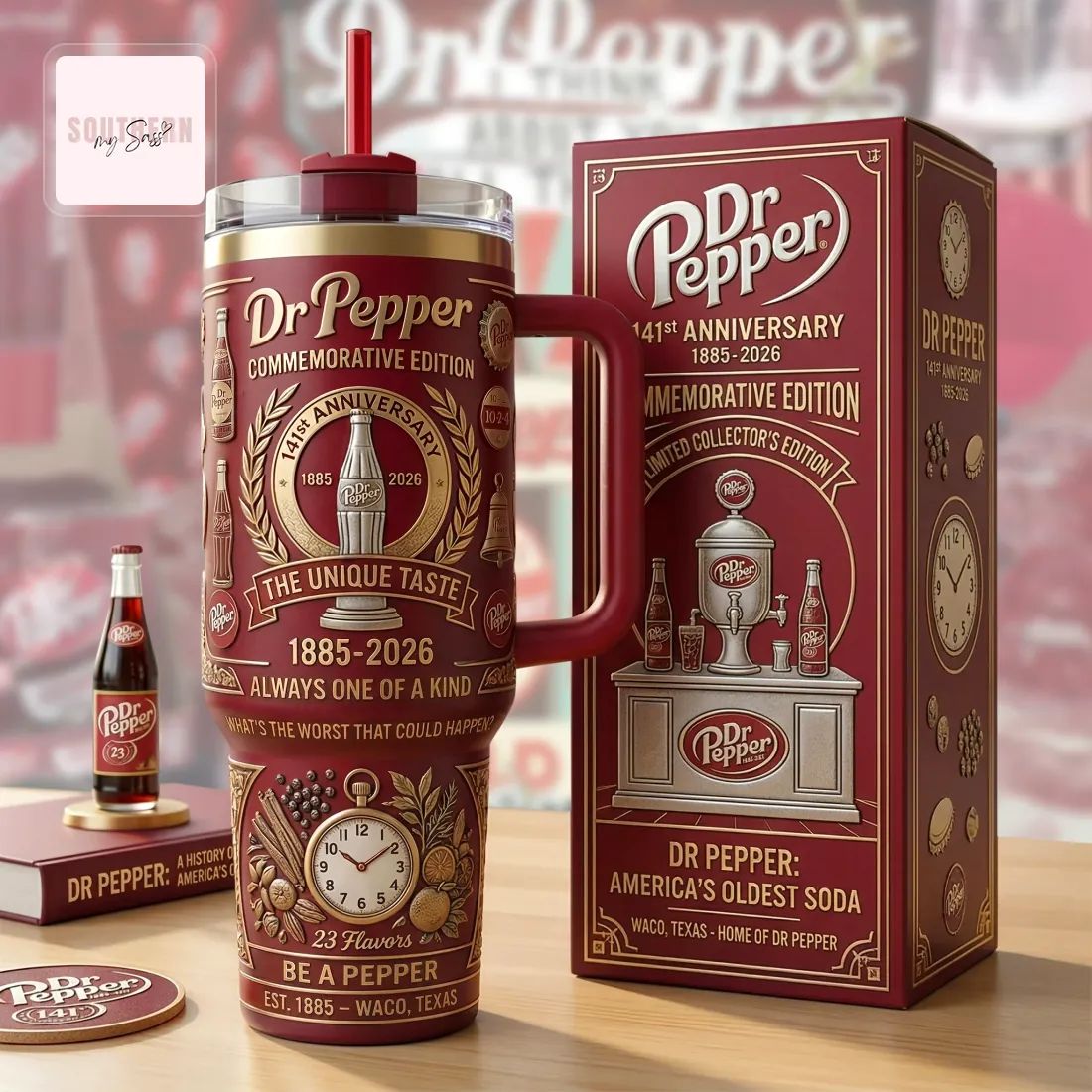 Dr Pepper 141st Anniversary Commemorative Edition Insulated Tumbler