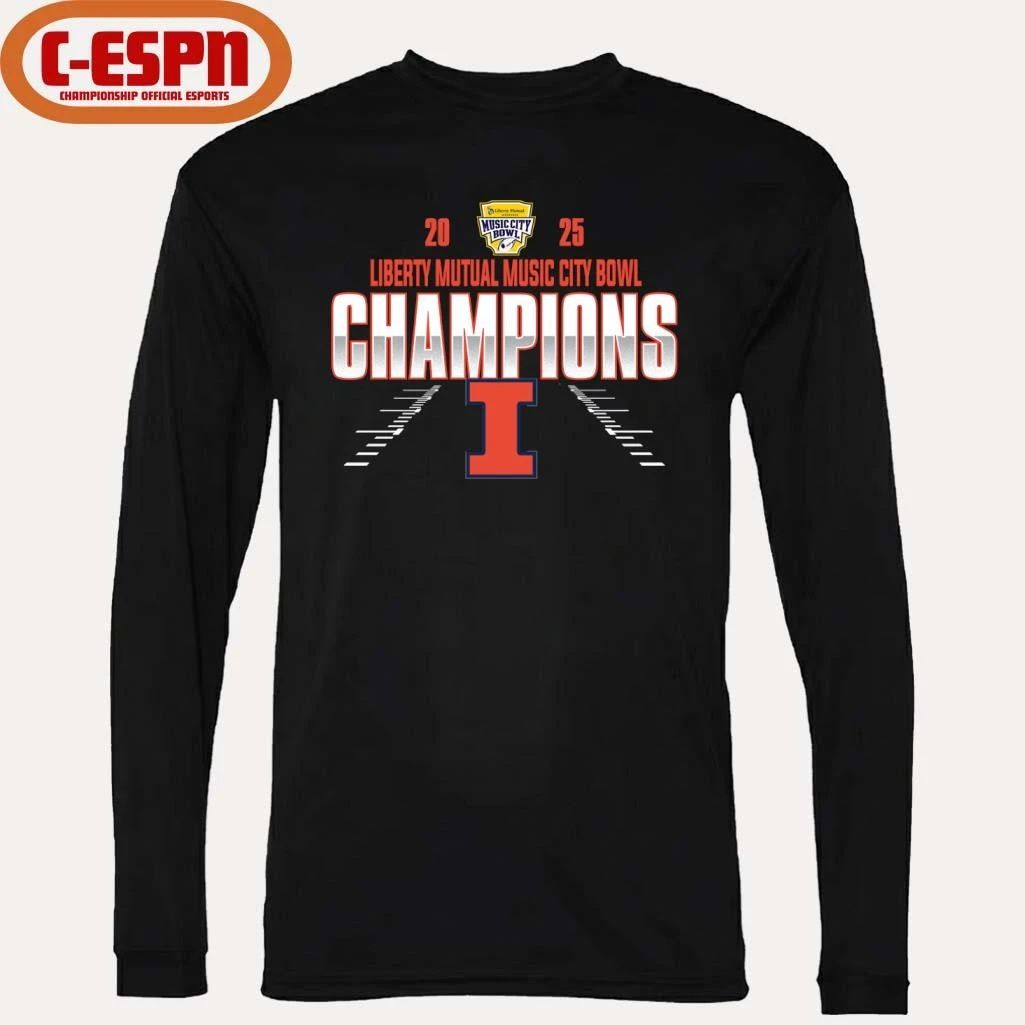 Illinois Fighting Illini Liberty Mutual Music City Bowl Champions T-Shirt
