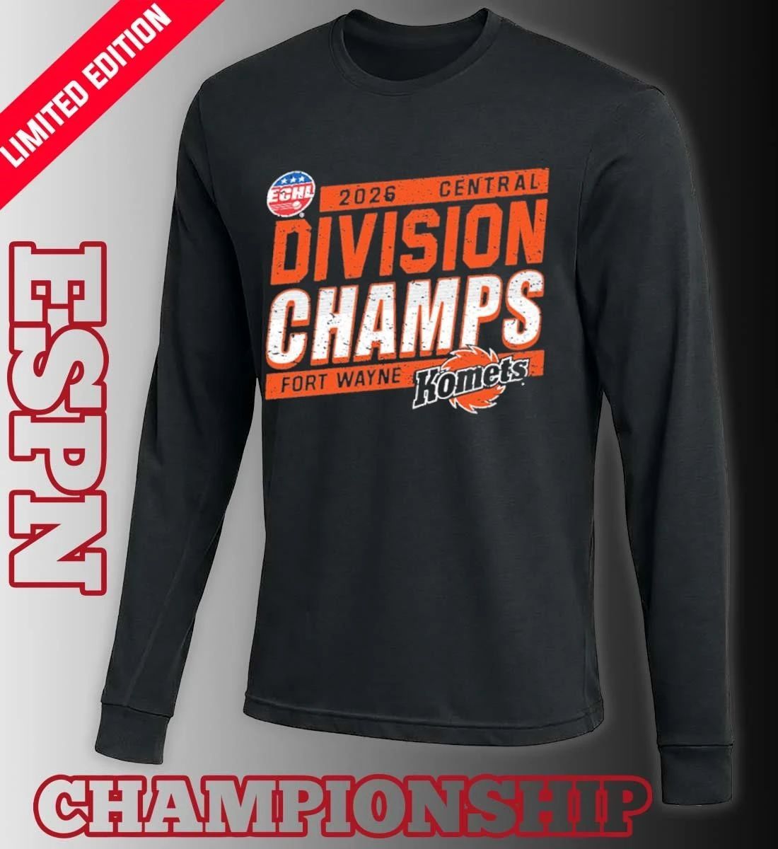 Komets Fort Wayne 2026 EGHL Central Division Champions Shirt