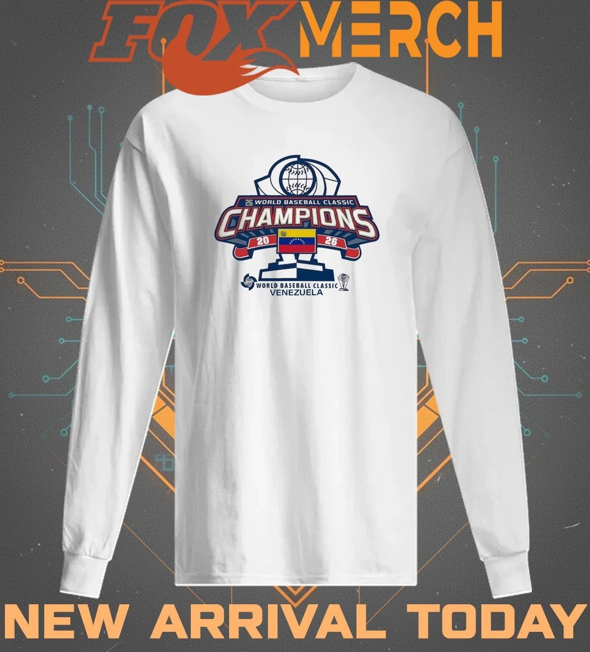 Venezuela 2026 World Baseball Classic Champions trophy t-shirt