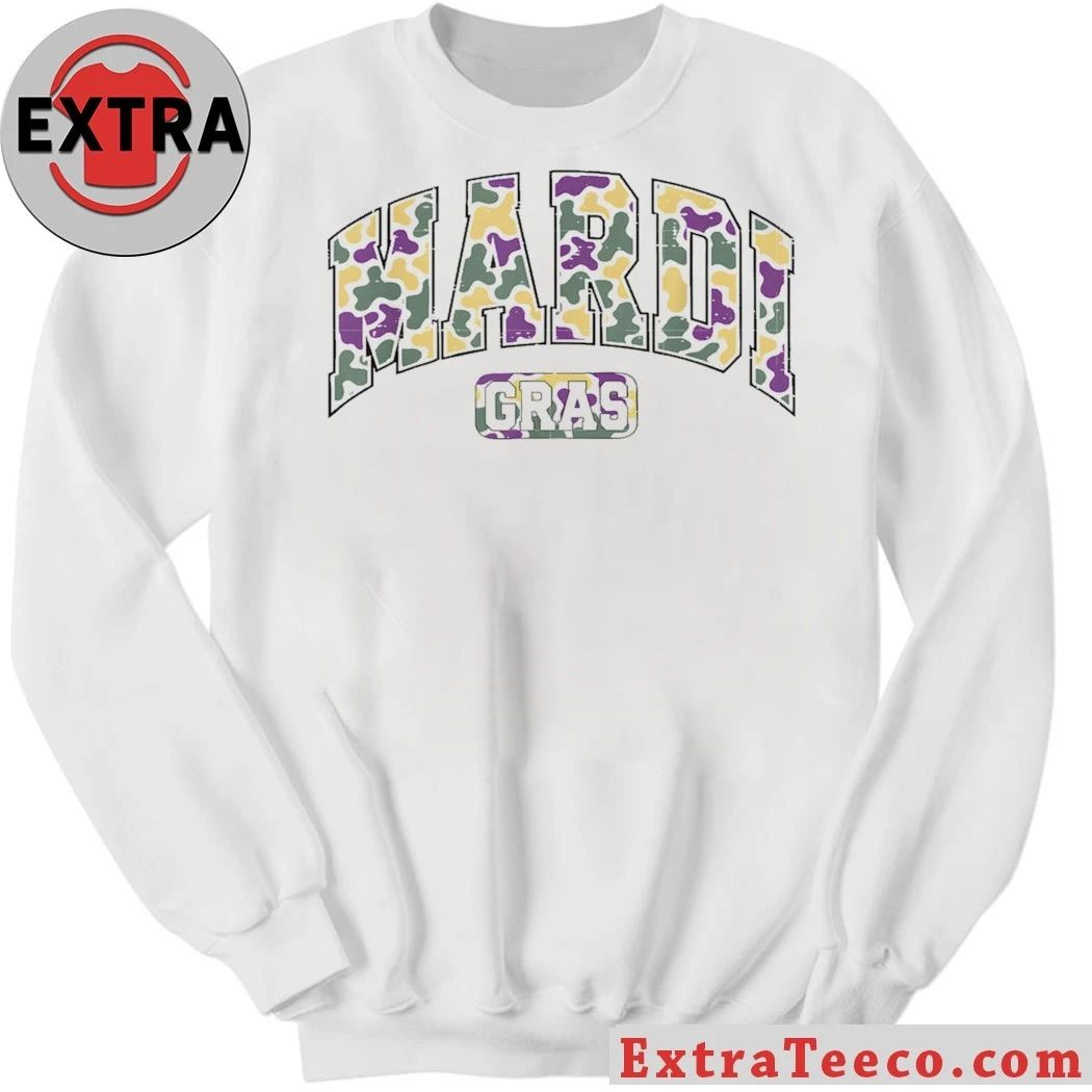 Original Camo Mardi Gras Camouflage Fat Tuesday Louisiana Shirt