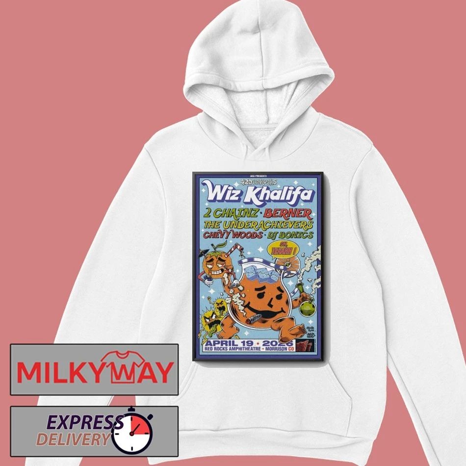Wiz Khalifa Red Rocks Shows On Apr 19 2026 Poster shirt