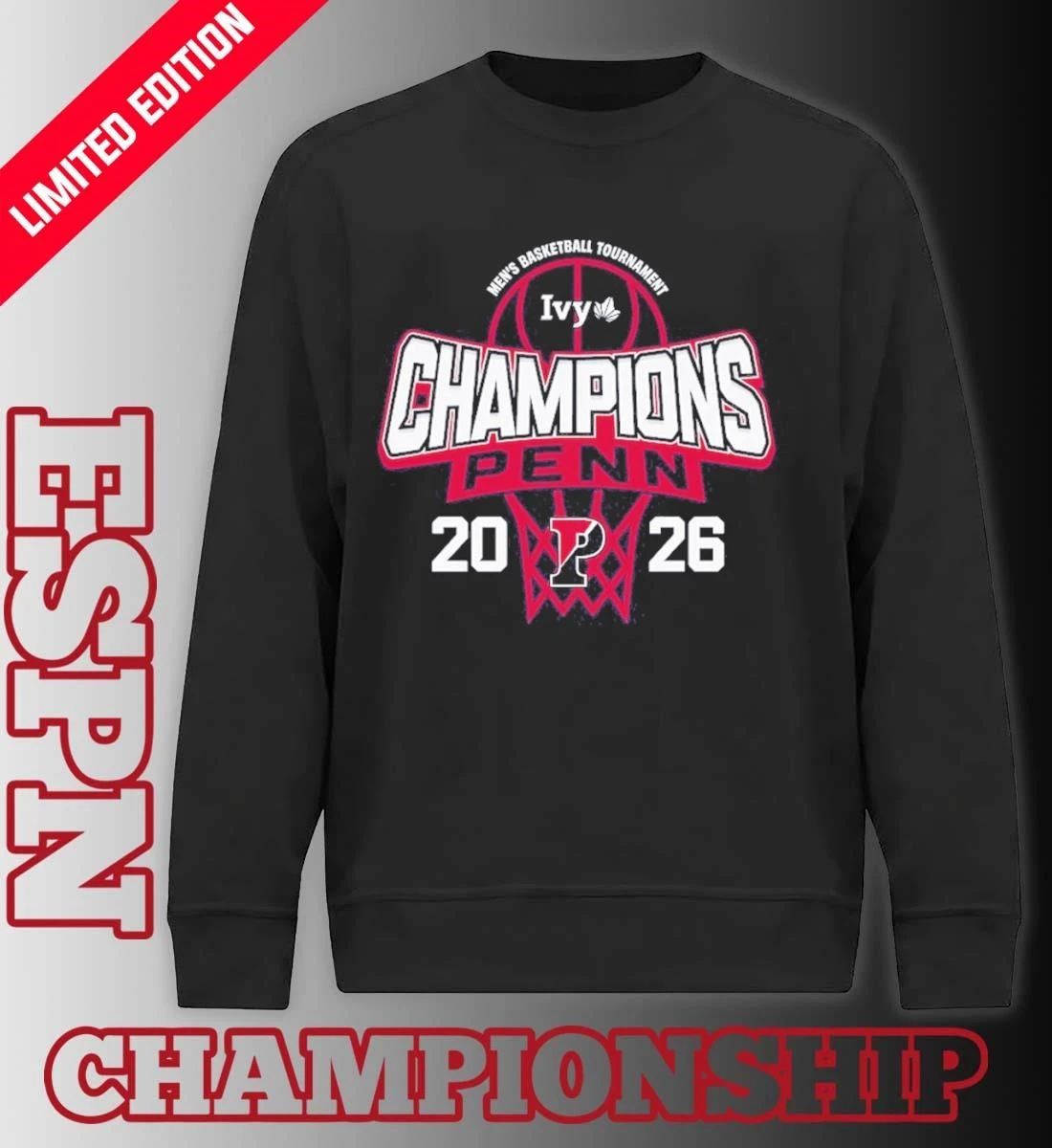 Pennsylvania Quakers Men’s Basketball Ivy League Tournament Champions T-Shirt