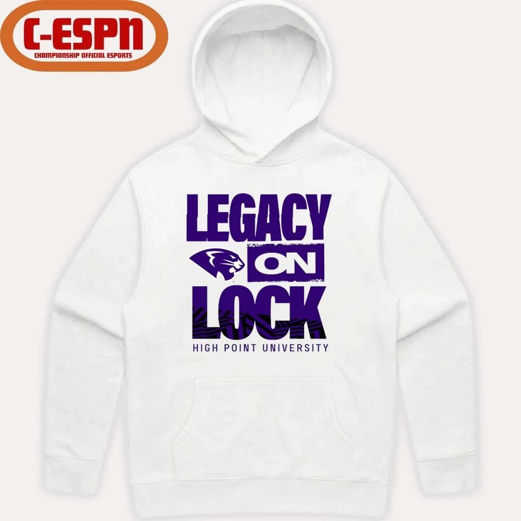 High Point University Basketball Legacy On Lock Bench Shirt